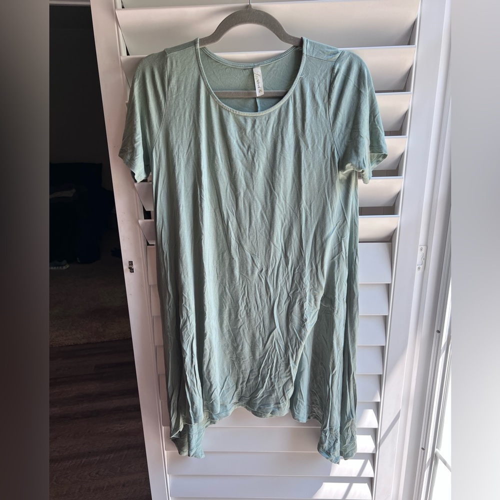 Love In angled tshirt dress